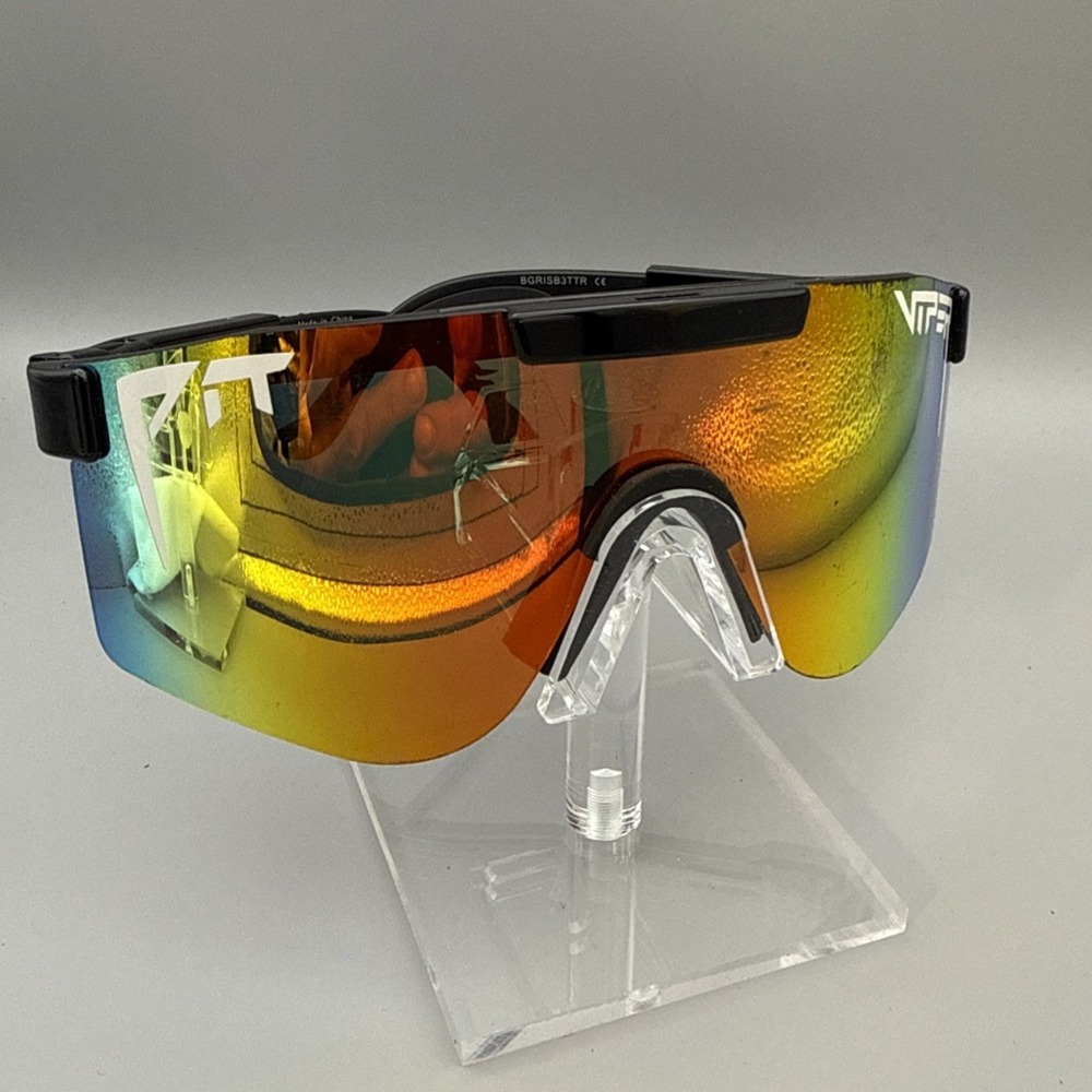 Pit Viper The Mystery Polarized Sunglasses w/ mirror lenses black frames